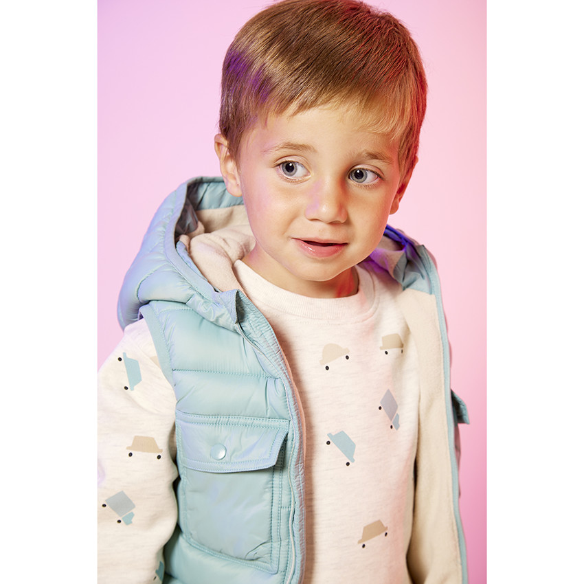 Chaleco acolchado capucha - "Funny Road" 