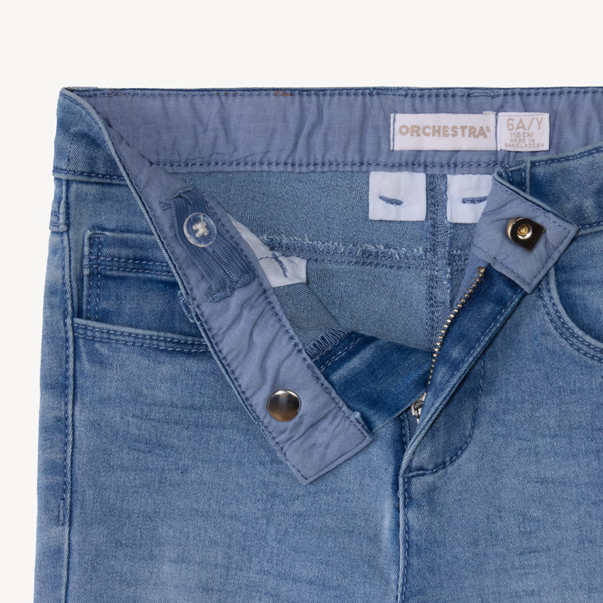 Vaqueros skinny lisos de denim para niña 