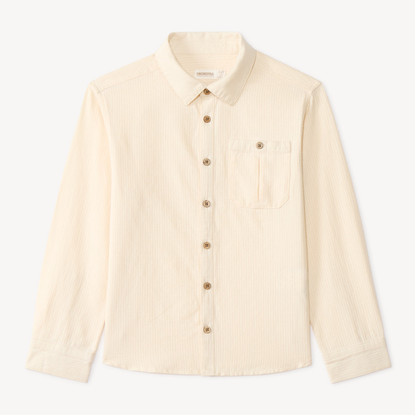 Camisa de manga larga de canalé niño 