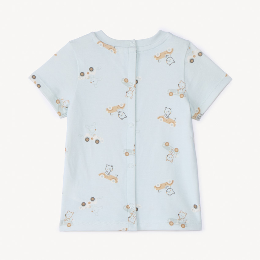 Ensemble court 2 pièces avec salopette pour bébé garçon 