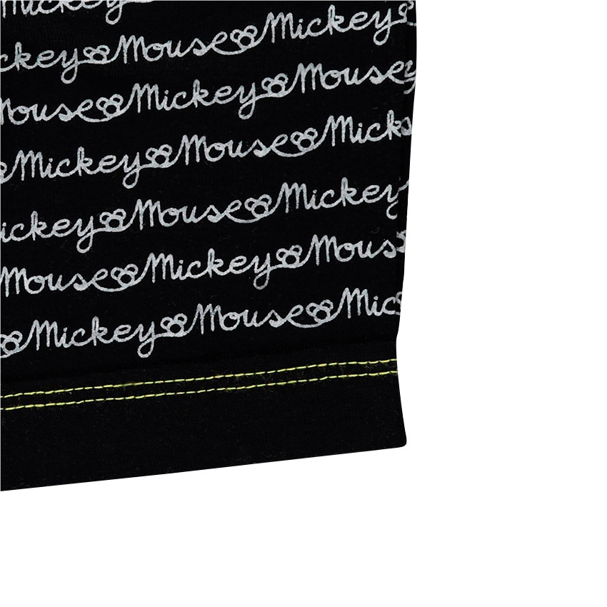 Conjunto de camiseta lisa Disney y estampado Mickey con bermudas estampadas 
