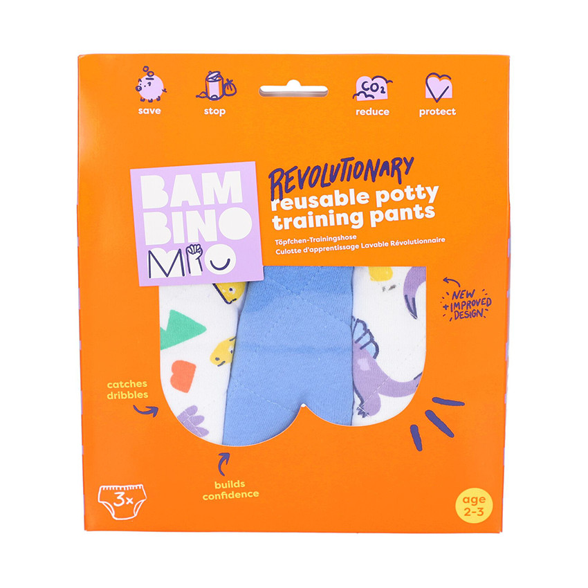 Lot de 3 culottes d'apprentissage lavables 2-3 ans Brave Dinos 