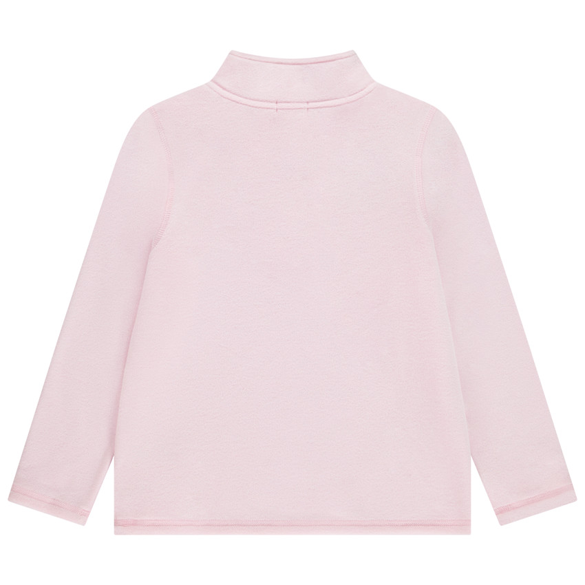 Sudadera polar lisa con cremallera para niña 