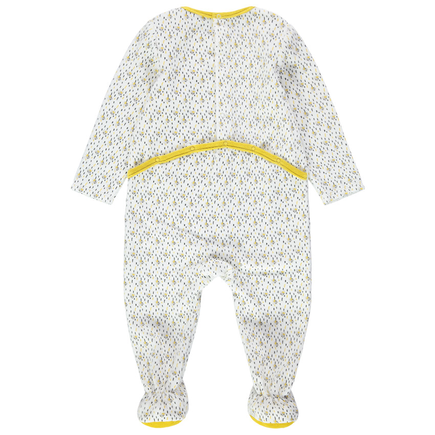Juego de 2 pijamas de terciopelo con ratones estampados y toques amarillos  Additional Juego de 2 pijamas de terciopelo con ratones estampados y toques amarillos