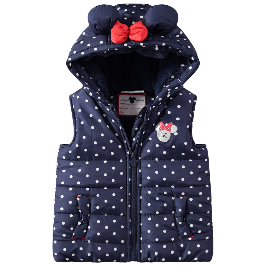 Chaleco anorak con lunares y forro de borreguillo Disney Minnie 