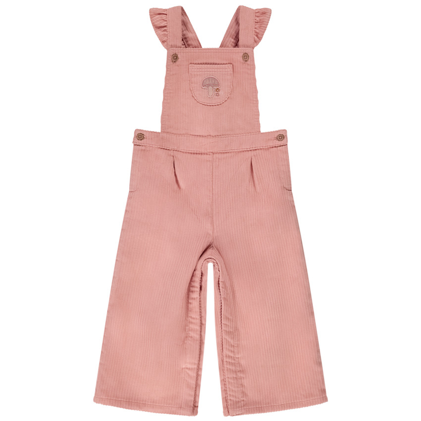 Salopette longue en velours côtelé pour bébé fille 