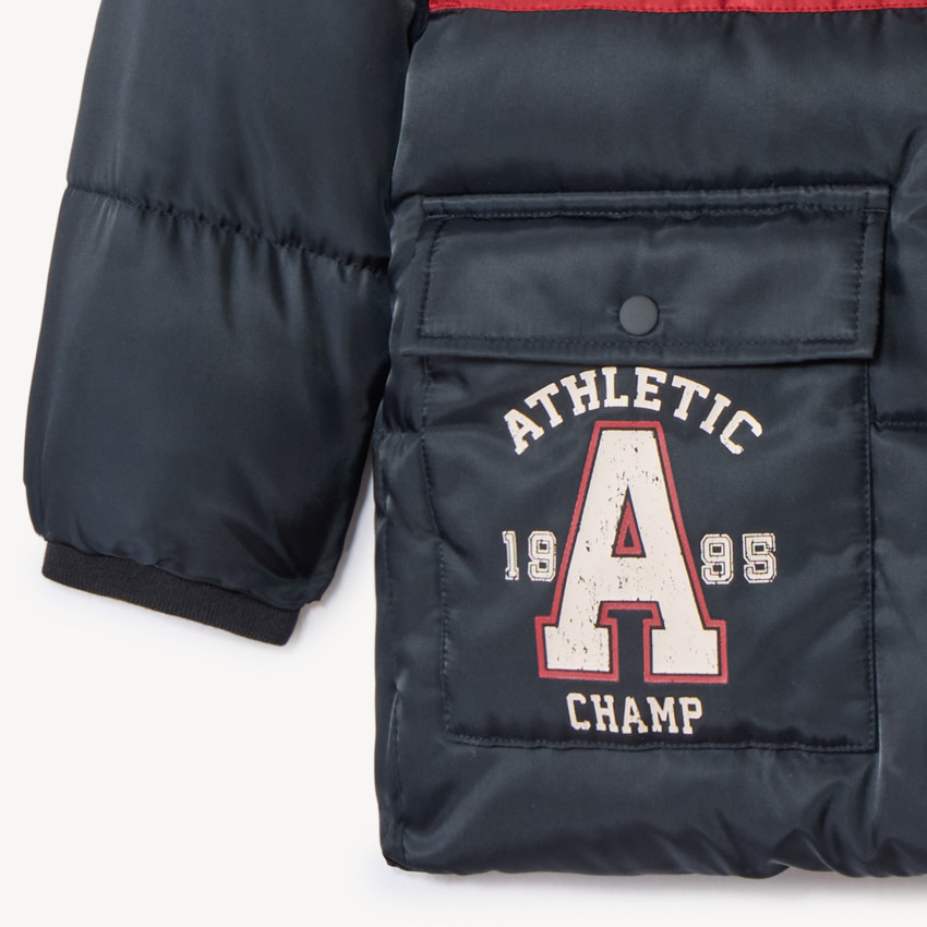 Doudoune effet colorblock à capuche pour garçon  