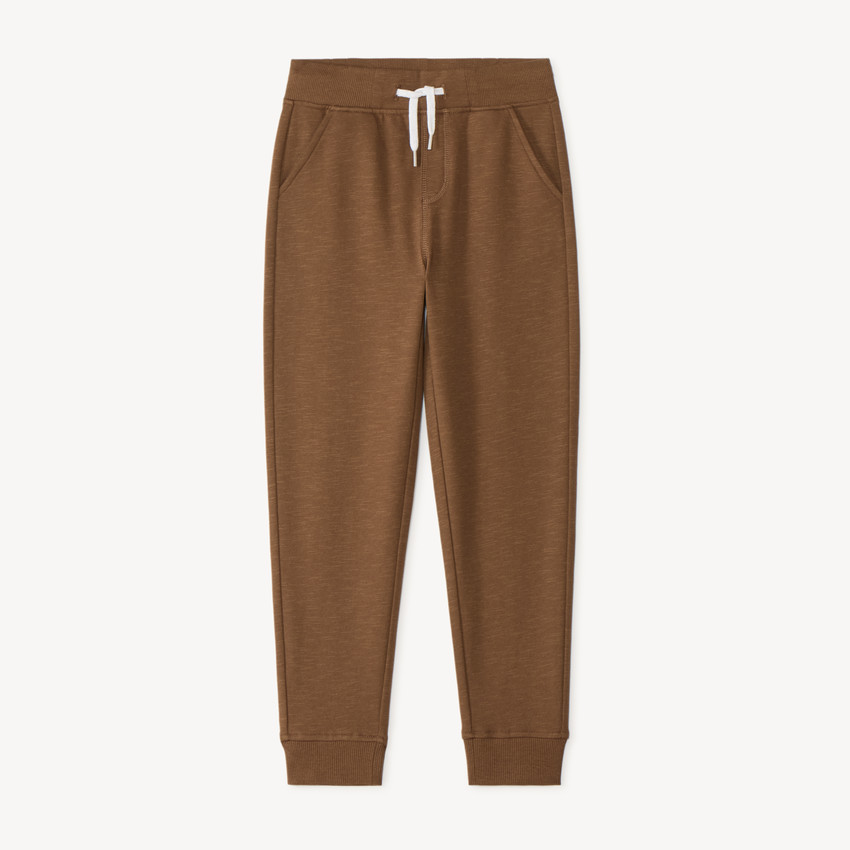 Pantalón de chándal liso de felpa niño 