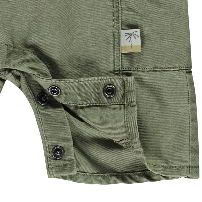 Salopette corta lisa para bebé niño 