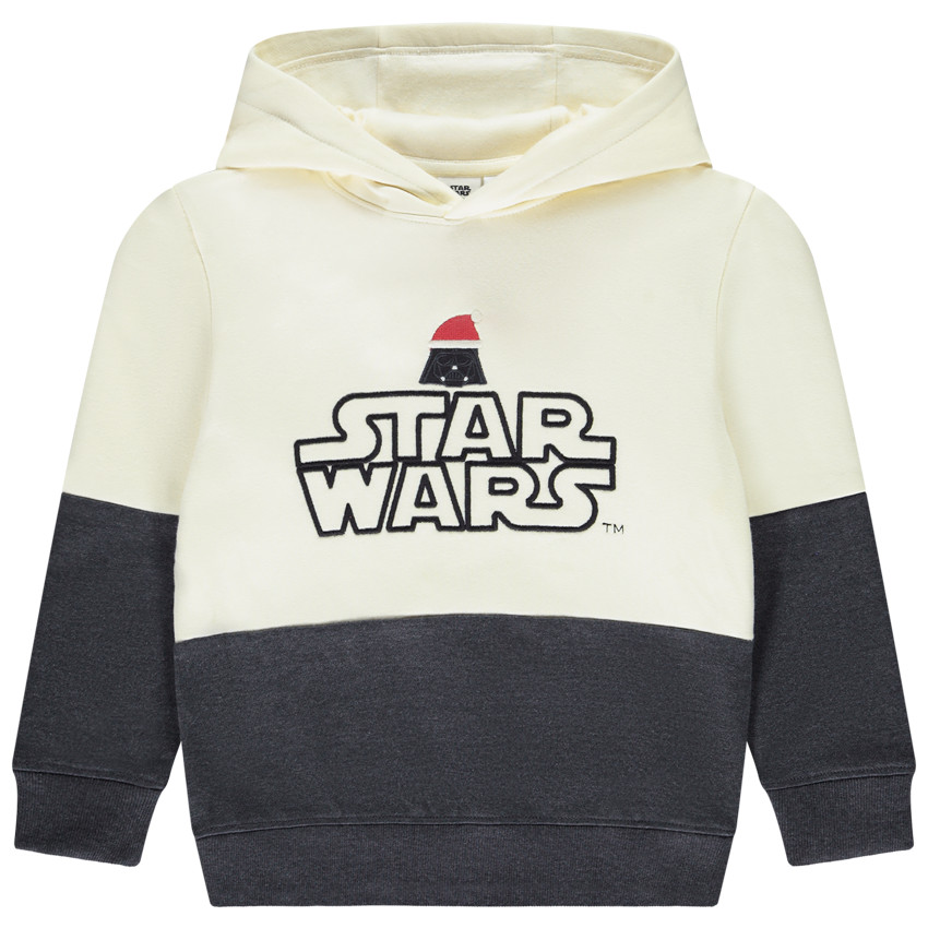 Sudadera con capucha efecto colorblock de Star Wars para niño. 