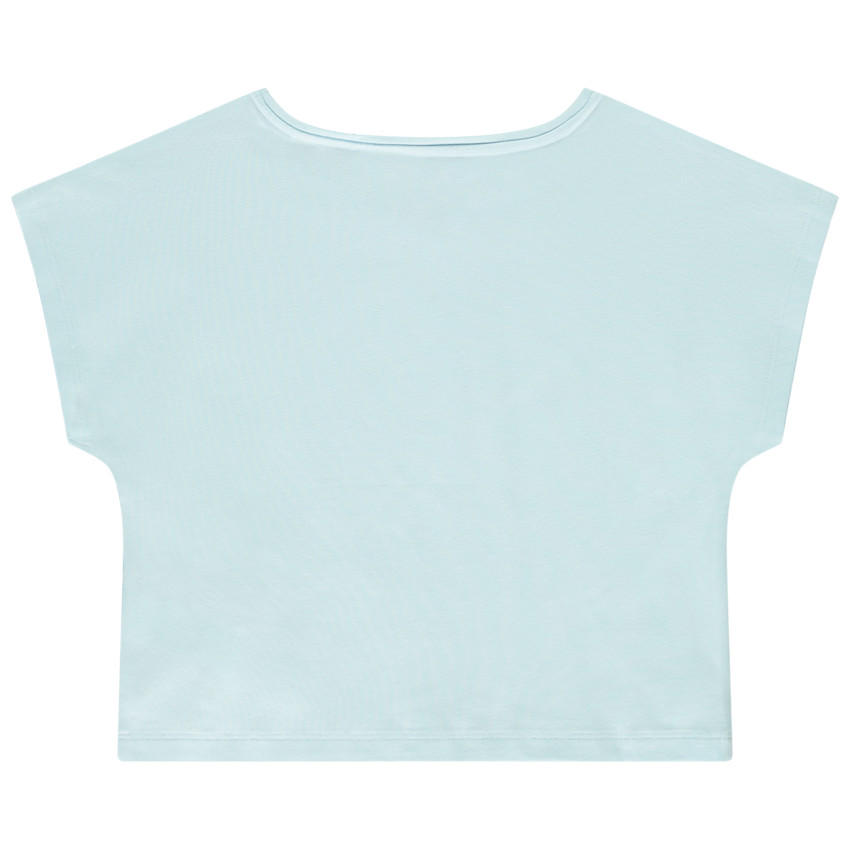 Camiseta de manga corta con corte boxy y estampado de flores para niña  Additional Camiseta de manga corta con corte boxy y estampado de flores para niña