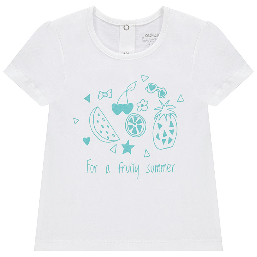 Camiseta de manga corta de punto con frutas estampadas  Additional Camiseta de manga corta de punto con frutas estampadas