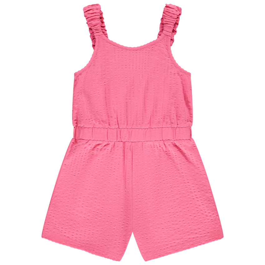 Combishort liso de punto de jersey texturizado para niña 