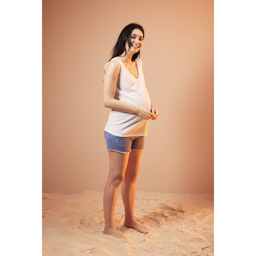 Camiseta sin mangas premamá 