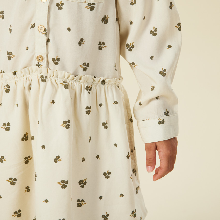 Robe manches longues imprimé floral fille 