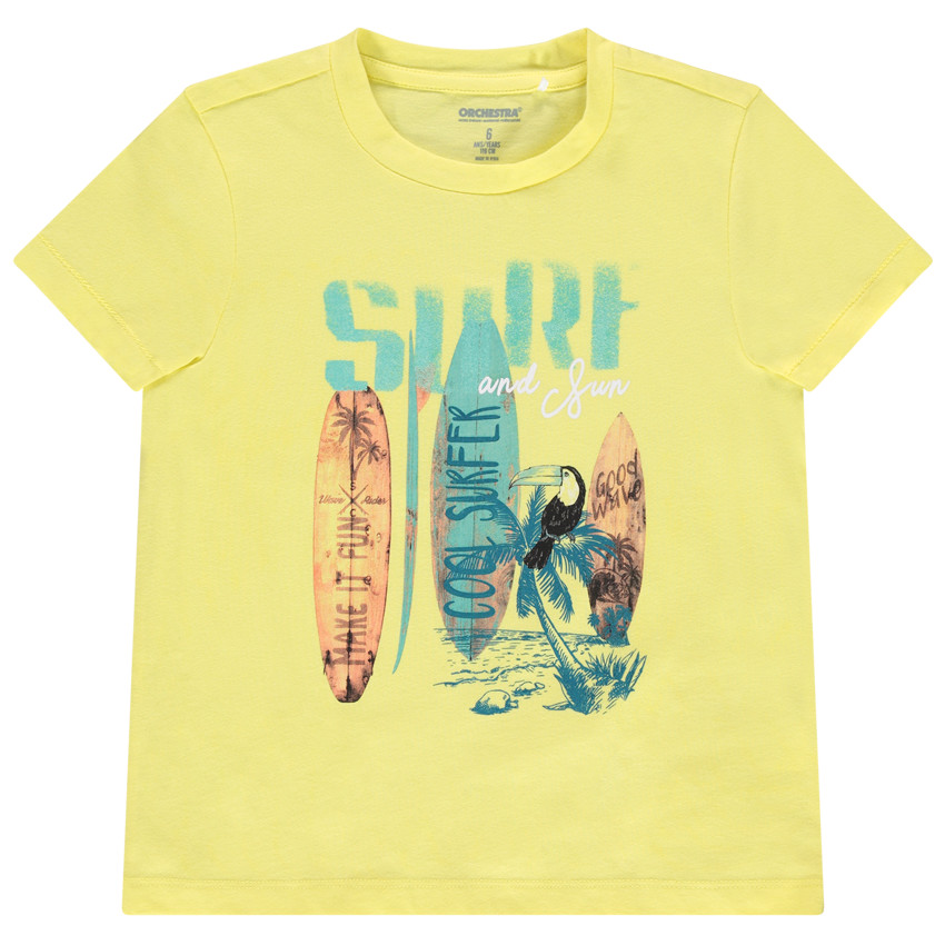 camiseta mangas cortas en algodon print tabla de surf 