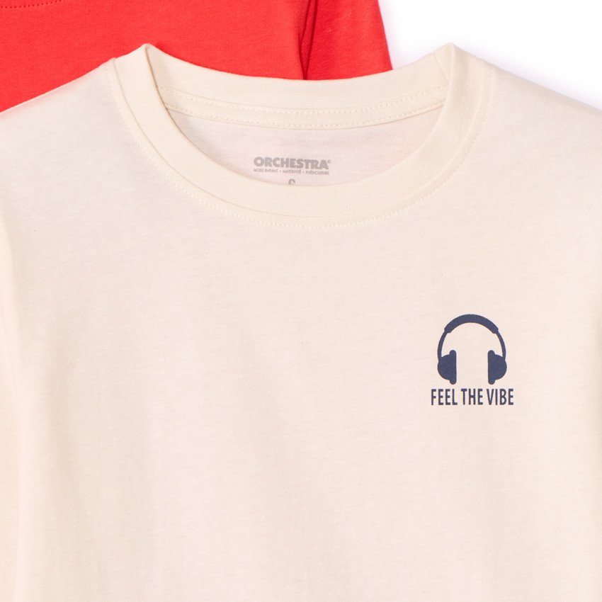 Lote de 3 camisetas de manga larga con estampado de casco para niño 