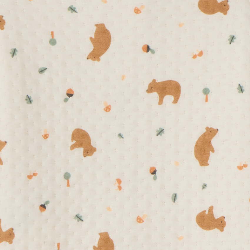 Mono acolchado con estampado de oso para bebé niño 