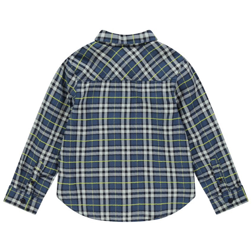 Chemise manches longues à carreaux all-over  