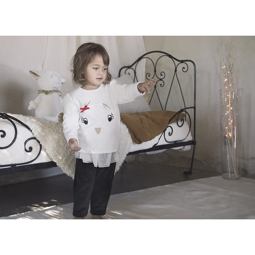 Pijama de terciopelo motivo navideño 