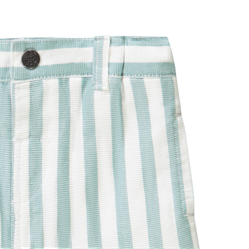 Bermuda en coton fantaisie à rayures pour bébé garçon 