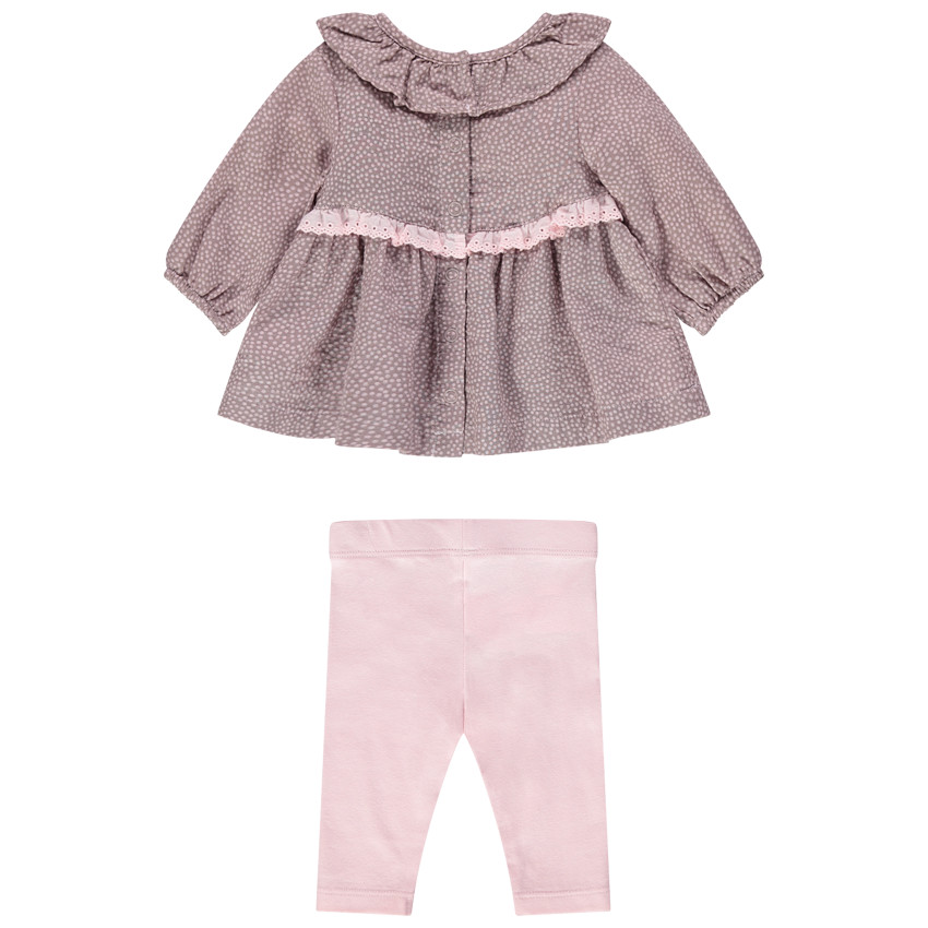 Conjunto de túnica estampada y leggings de punto 