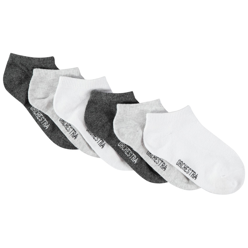 Pack 6 pares calcetines cortos lisos 