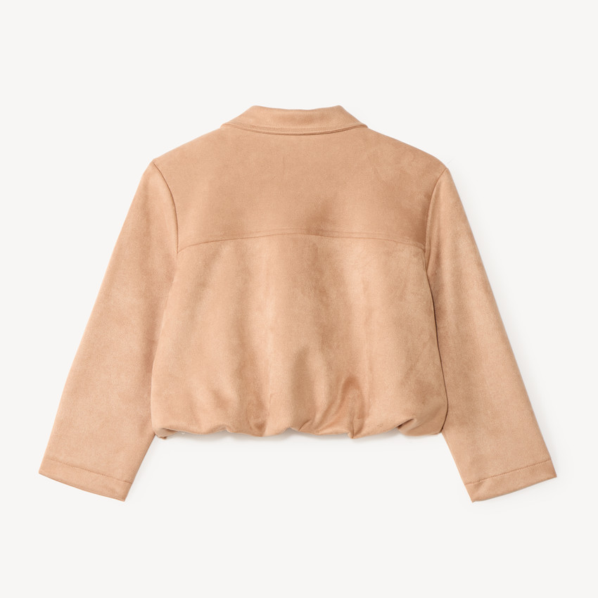 Chaqueta corta de niña en ante 