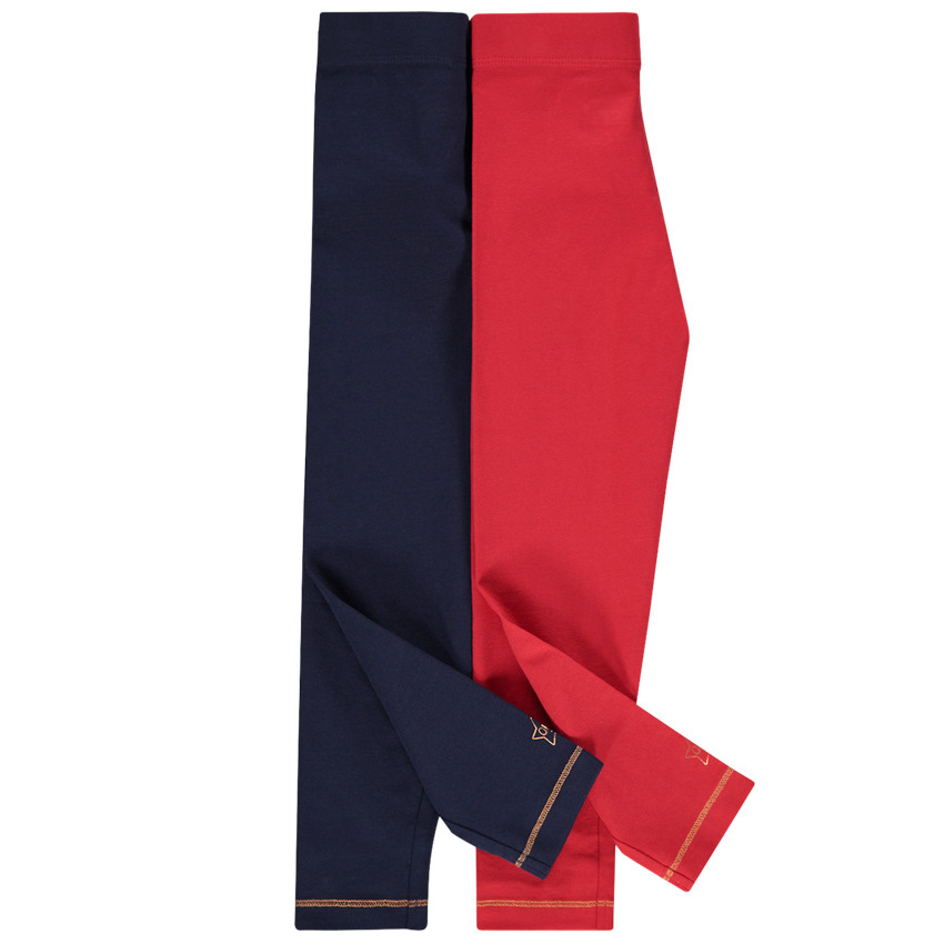 Juego de 2 leggings de punto con dibujo de fantasía estampado Main Juego de 2 leggings de punto con dibujo de fantasía estampado