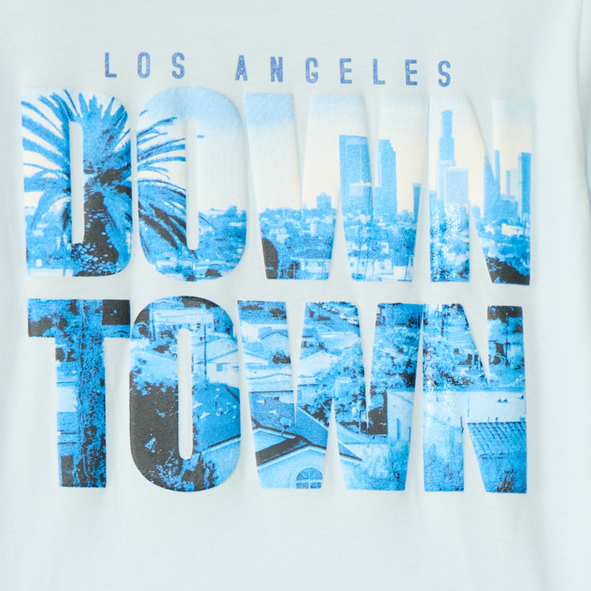 Camiseta de manga corta fotoprint Los Ángeles para niño 