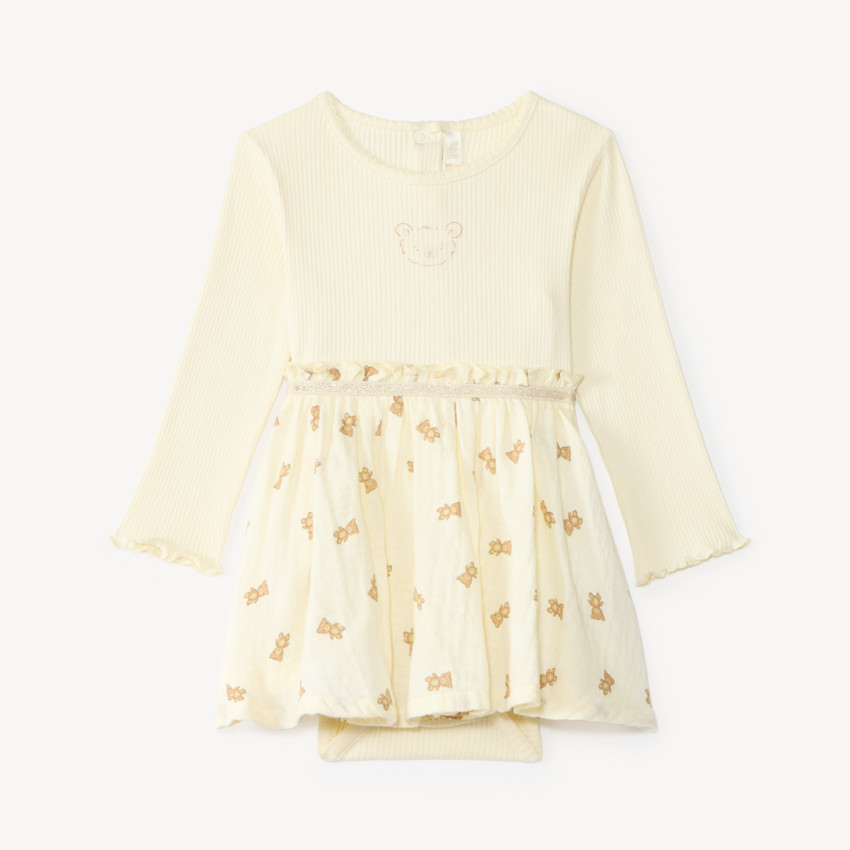 Vestido 2 en 1 con estampado de ositos niña bebé 