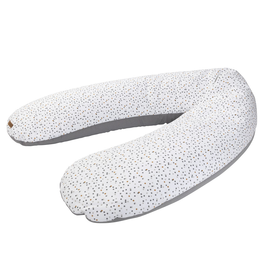 Coussin d'allaitement en microbilles 160cm imprimé Dots 