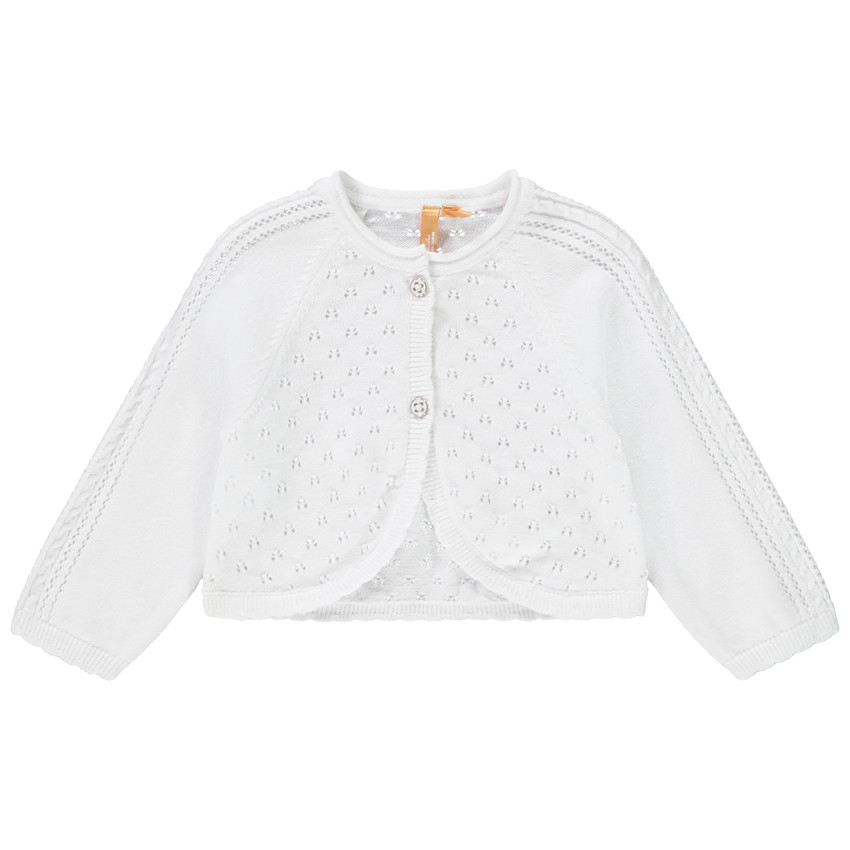 Gilet de punto calado para bebé niña 