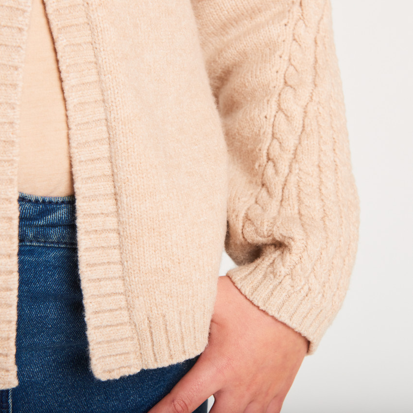 Gilet en tricot pressionné à nœuds pour fille 