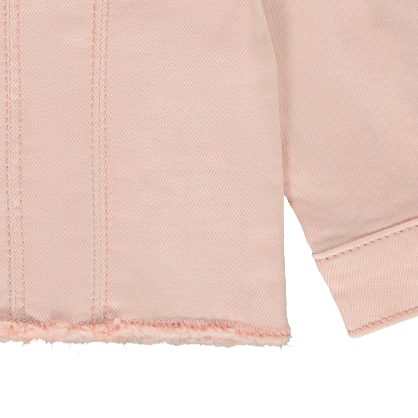 Chaqueta vaquera acabado raw cut para bebé niña 