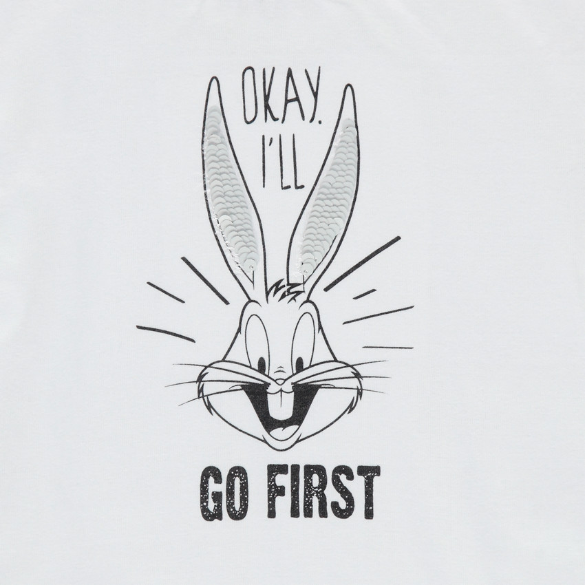 Camiseta de manga corta de algodón ecológico con estampado de Bugs Bunny Looney Tunes 