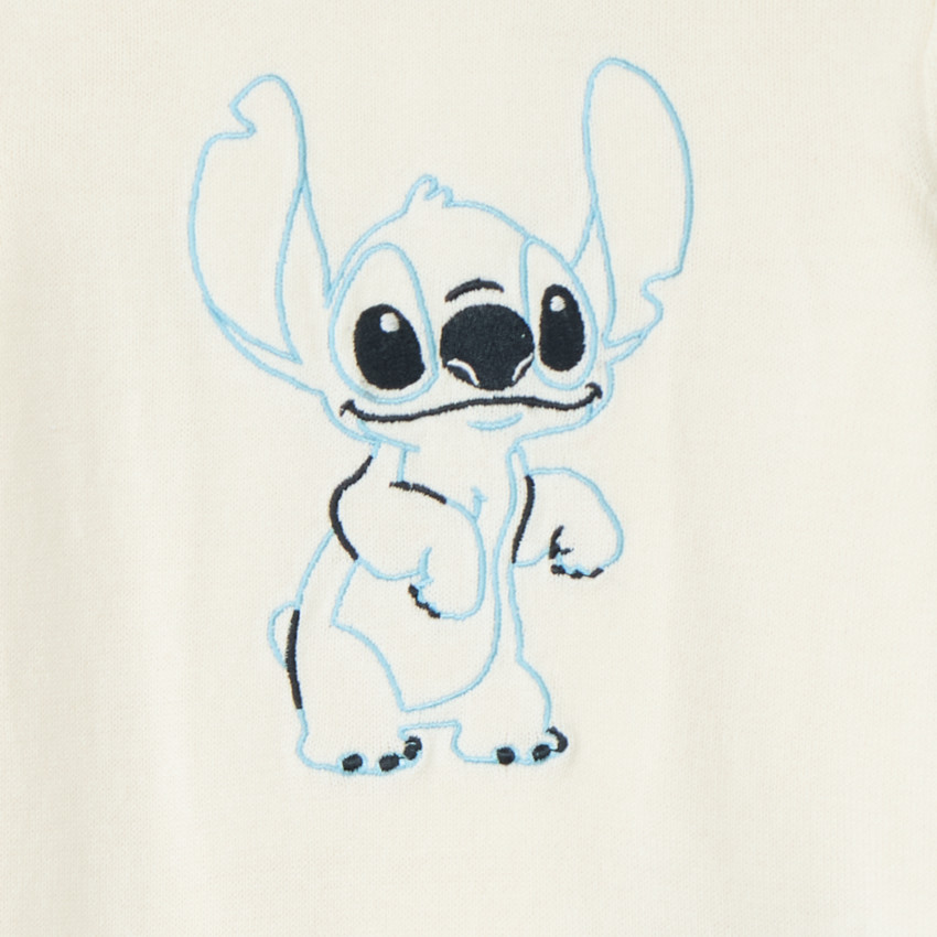 Pull manches longues tricot Stitch Disney pour bébé garçon  