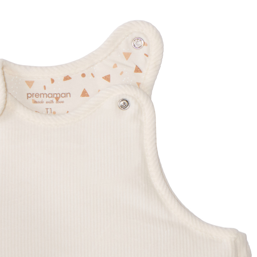 Gigoteuse sans manches en velours côtelé TOG 3.5 blanc 