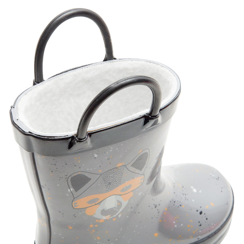 Botas de lluvia con efecto mancha de pintura y estampado de lobo de la 24 a las 29  