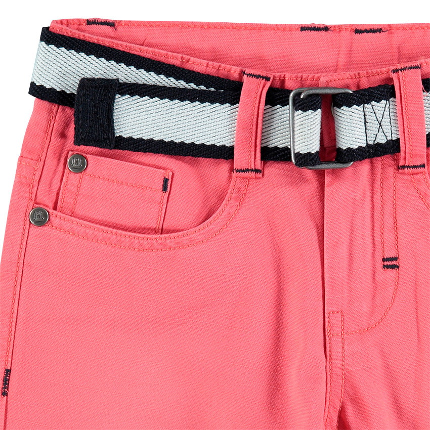 Bermudas de algodón teñido con cinturón desmontable  Additional Bermudas de algodón teñido con cinturón desmontable