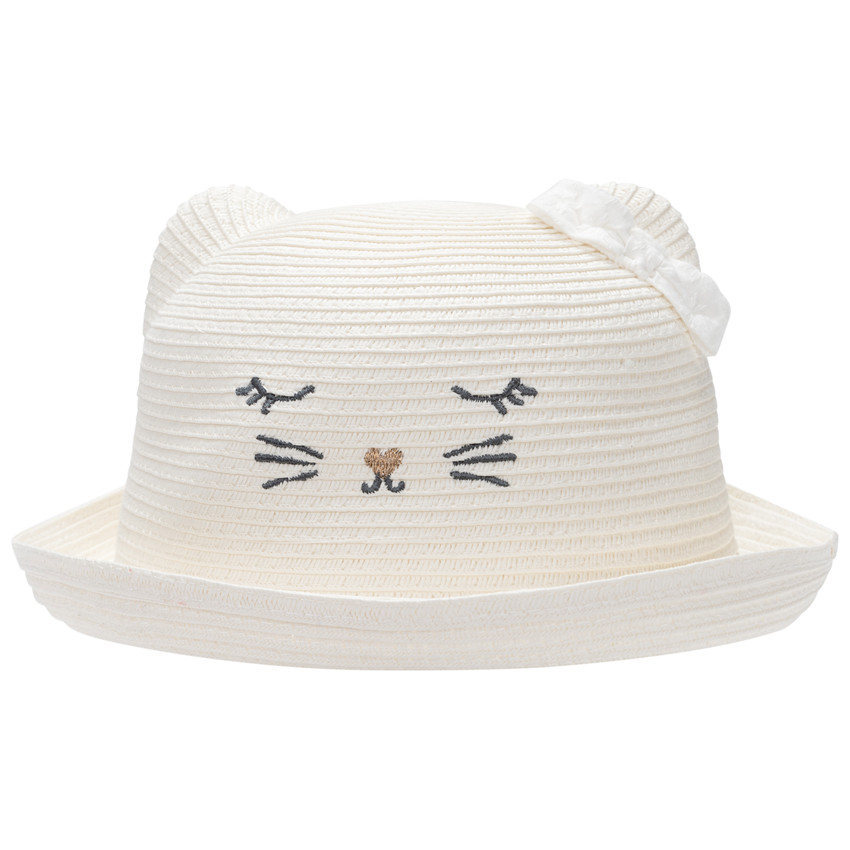 Sombrero divertido de paja trenzada con diseño de gato para bebé niña  Additional Sombrero divertido de paja trenzada con diseño de gato para bebé niña