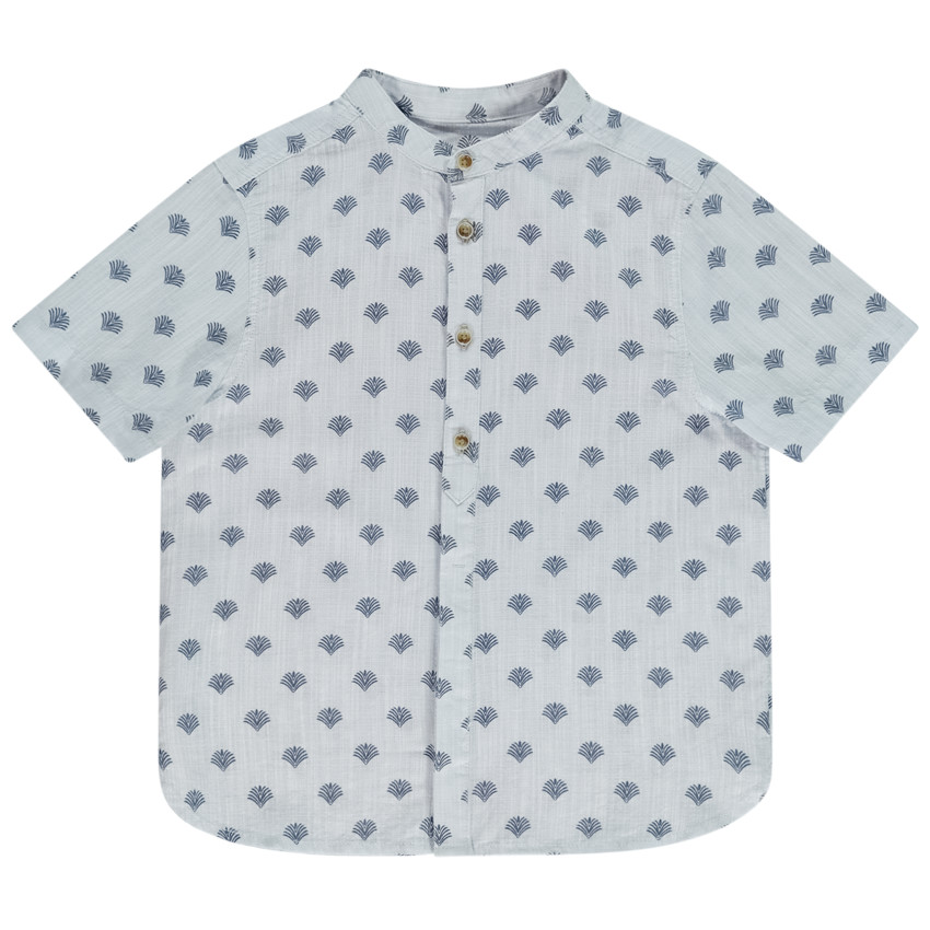 Camisa manga corta estampado palmeras para bebé niño 