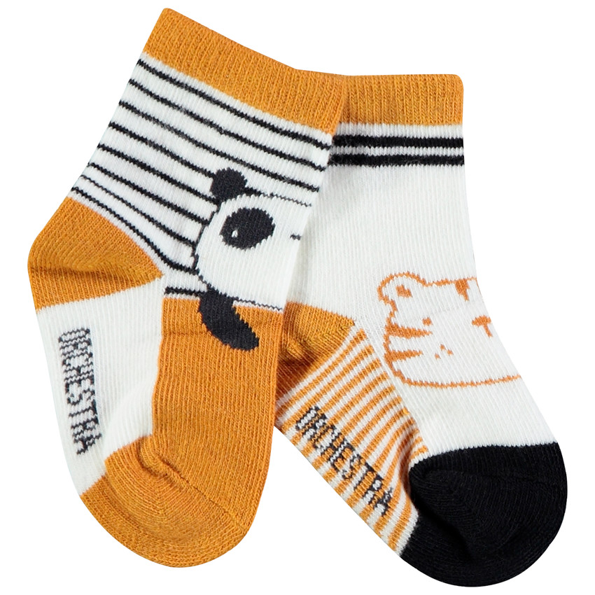 Pack de 2 pares de calcetines print rayas 