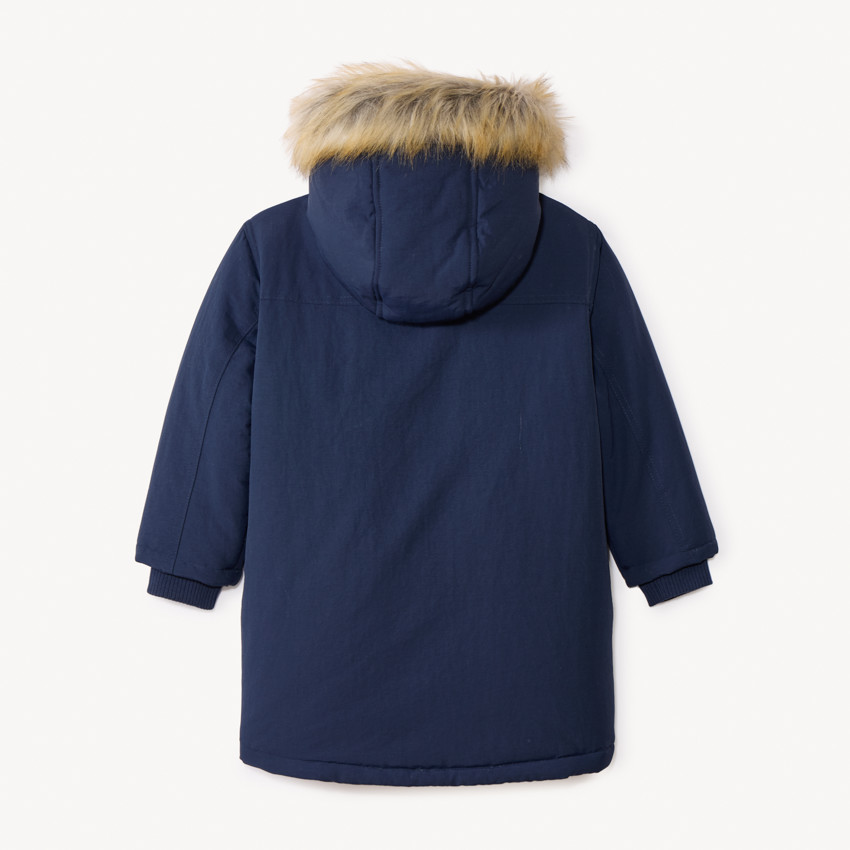 Parka con capucha y pelo sintético desmontable para niño  Additional Parka con capucha y pelo sintético desmontable para niño