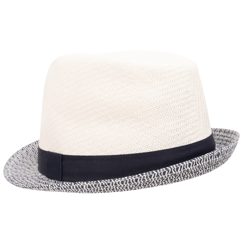 Borsalino trenzado en paja bicolor con cinta para niño  Additional Borsalino trenzado en paja bicolor con cinta para niño