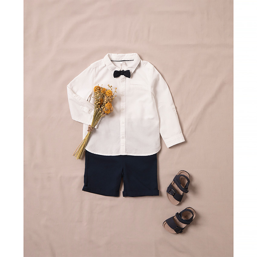 Camisa manga larga + pajarita 