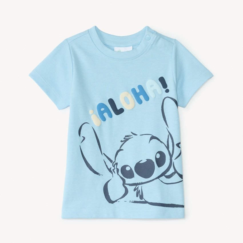 Camiseta de manga corta Stitch de Disney para bebé niño 