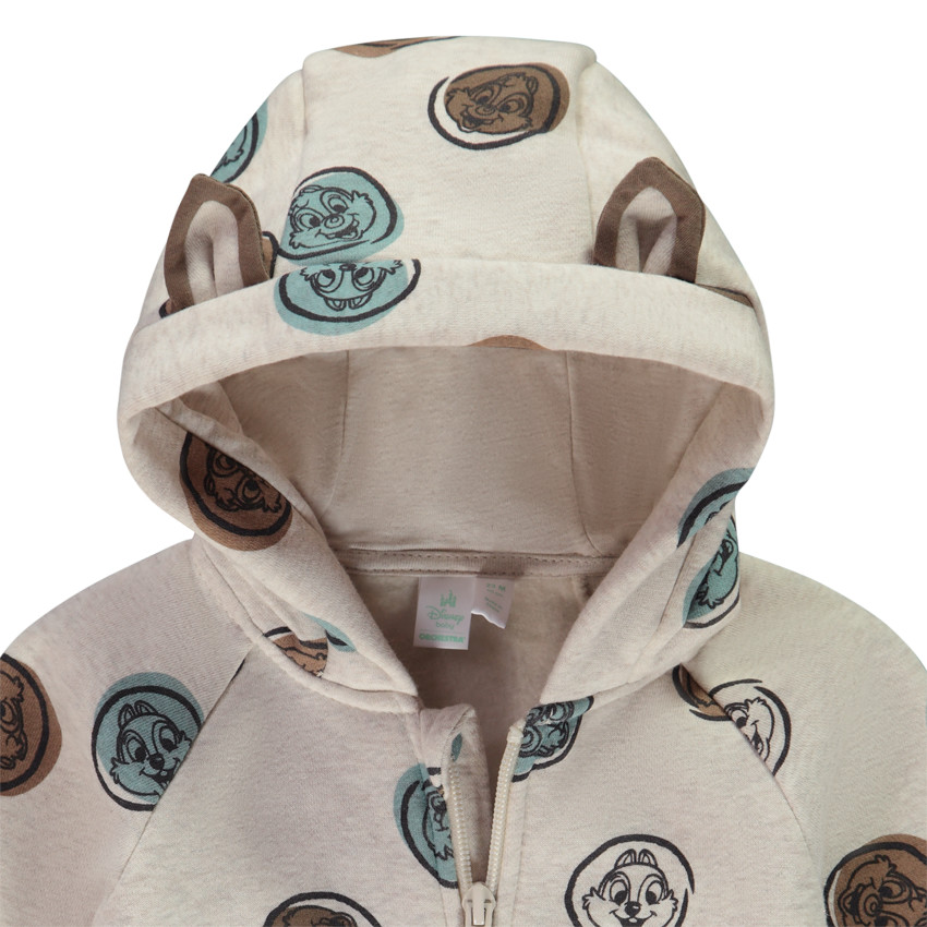 Pelele largo Tic & Tac Disney con capucha divertida para bebé niño 