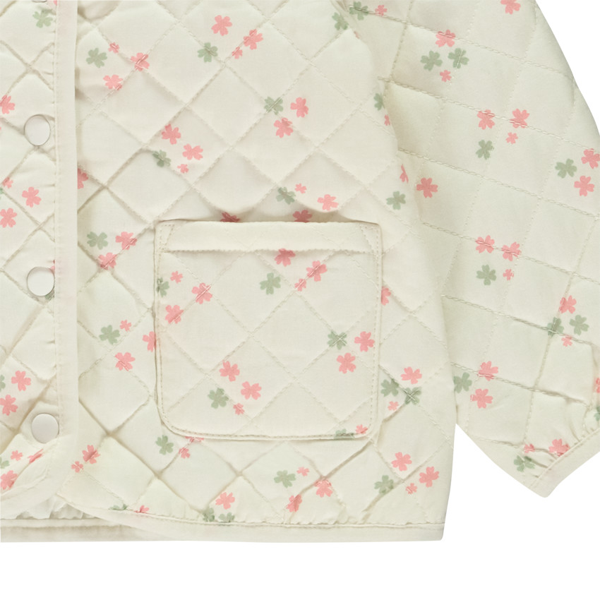 Chaqueta acolchada con estampado floral para bebé niña 