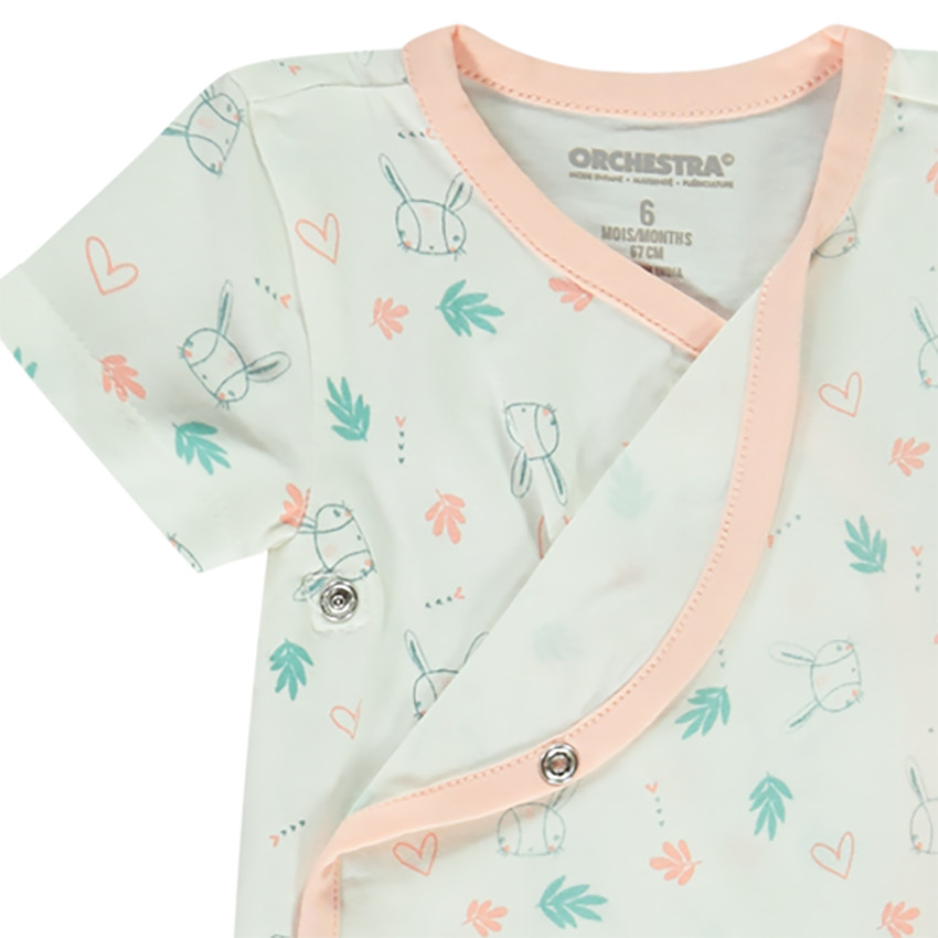 Pack de 5 bodies con estampado de conejitos para bebé niña  Additional Pack de 5 bodies con estampado de conejitos para bebé niña